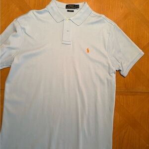 Polo by Ralph Lauren Custom Fit Sky Blue Polo Shirt